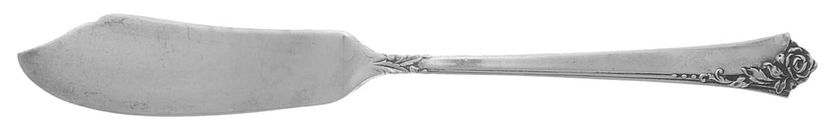 Damask Rose (Sterling, 1946, No Monograms) Flat Handle Master Butter Knife by Oneida Silver-1