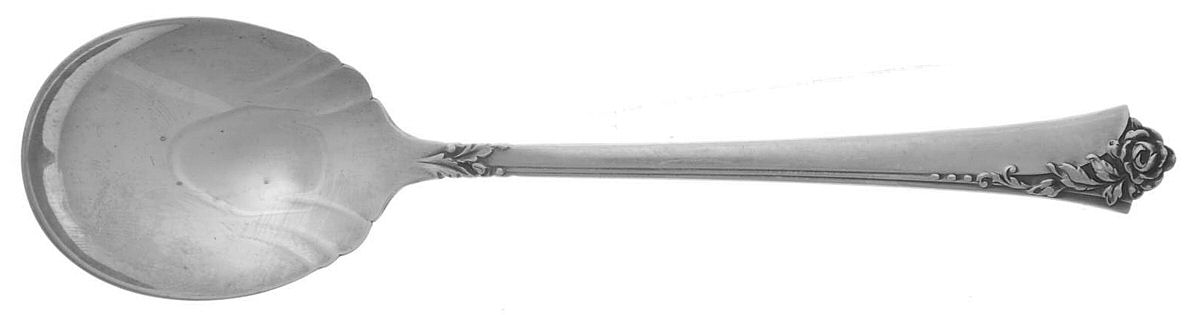 Damask Rose (Sterling, 1946, No Monograms) Sugar Shell Spoon by Oneida Silver-1