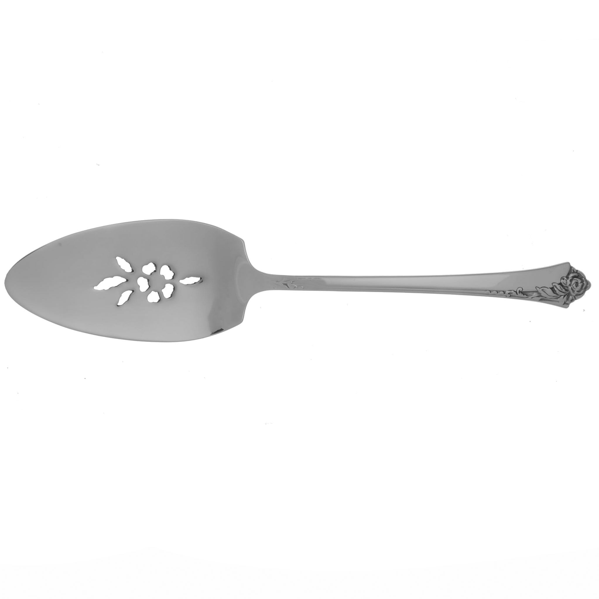 Damask Rose (Stainless) Pierced All Stainless Pie Server by Oneida Silver-1