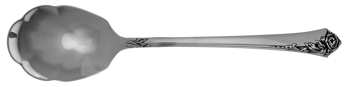Damask Rose (Stainless) Sugar Shell Spoon by Oneida Silver-1