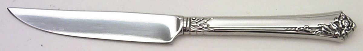 Damask Rose (Stainless) Individual Steak Knife Hollow Handle by Oneida Silver-1