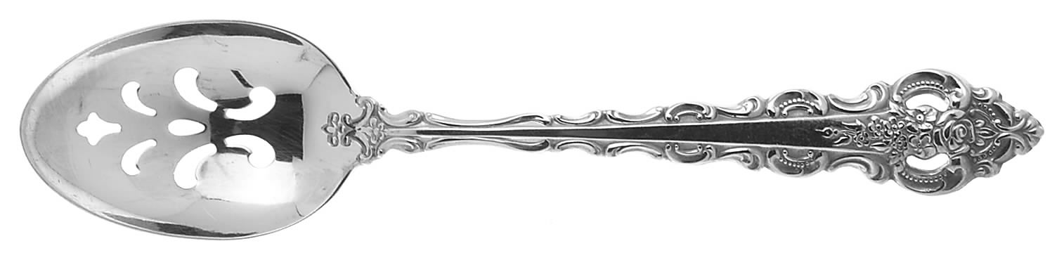 Da Vinci (Stainless) Pierced Tablespoon (Serving Spoon) by Oneida Silver-1