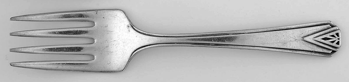 Deauville (Silverplate, 1929) Baby Fork by Oneida Silver-1