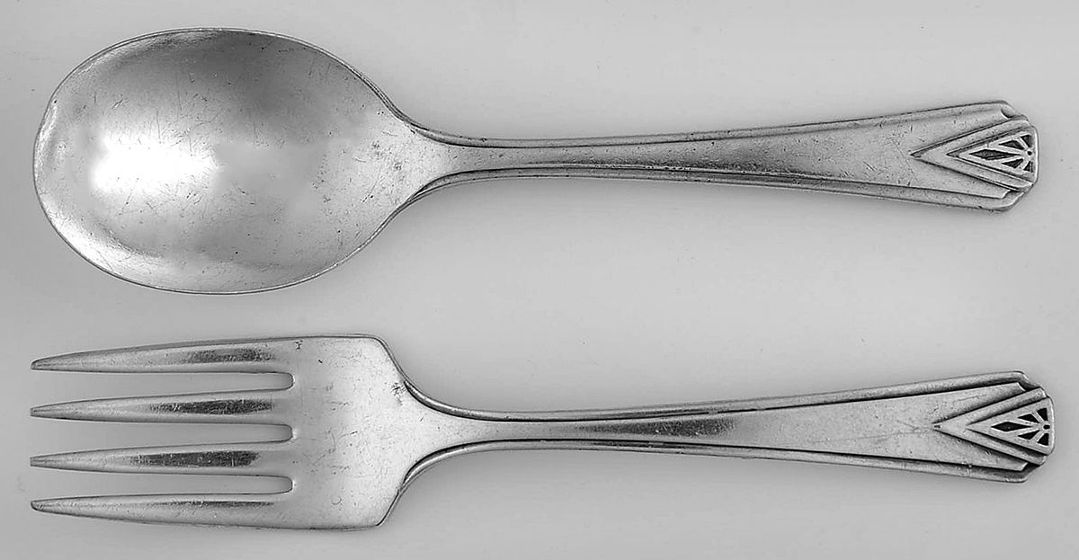 Deauville (Silverplate, 1929) 2 Pc Baby Set (BF, BS) by Oneida Silver-1