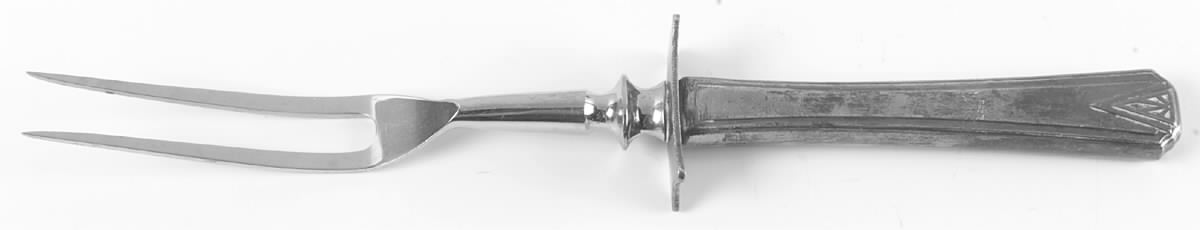 Deauville (Silverplate, 1929) Large Stainless-Prong Roast Carving Fork by Oneida Silver-1