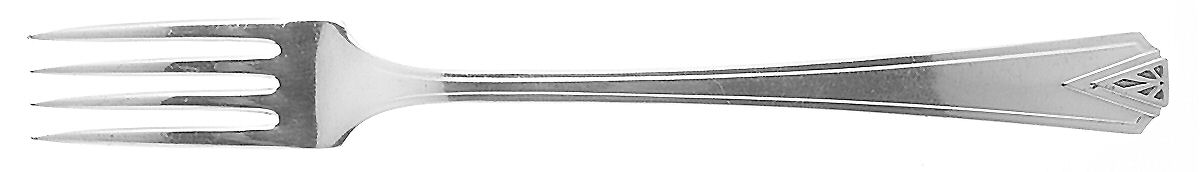 Deauville (Silverplate, 1929) Grille Fork (Viande) by Oneida Silver-1