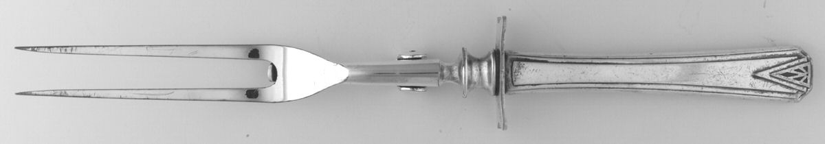 Deauville (Silverplate, 1929) Large Stainless-Prong Roast Carving Fork by Oneida Silver-1