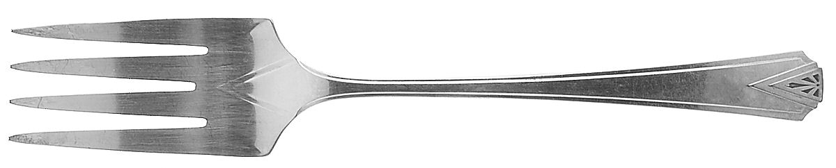 Deauville (Silverplate, 1929) Medium Solid Cold Meat Serving Fork by Oneida Silver-1