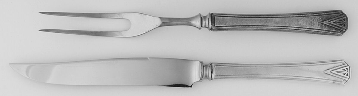 Deauville (Silverplate, 1929) Small Stainless Blade 2-Piece Steak Carving Set by Oneida Silver-1