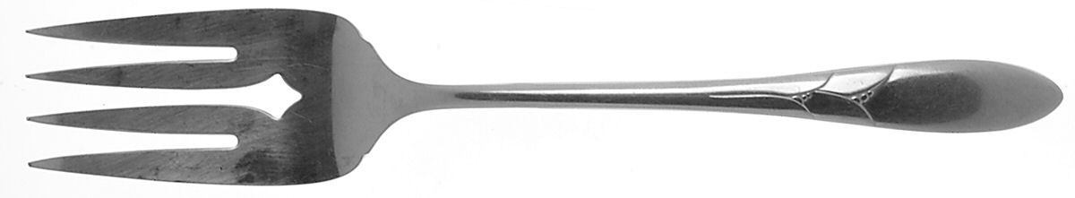 Debonair (Stainless) Medium Solid Cold Meat Serving Fork by Oneida Silver-1