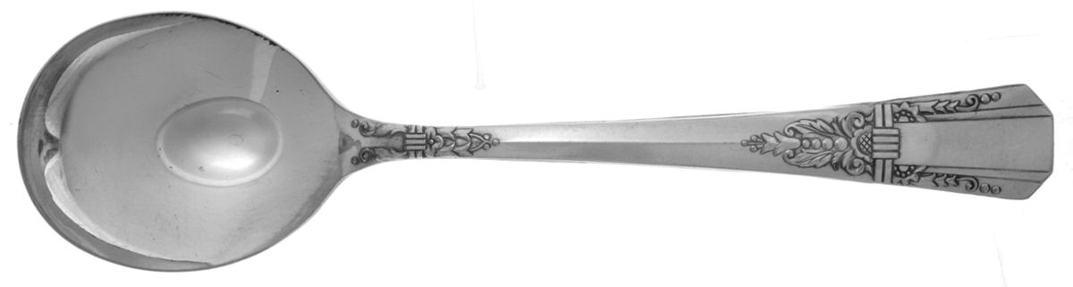 Debonair (Silverplate, 1938) Round Bowl Soup Spoon (Cream Soup) by Oneida Silver-1