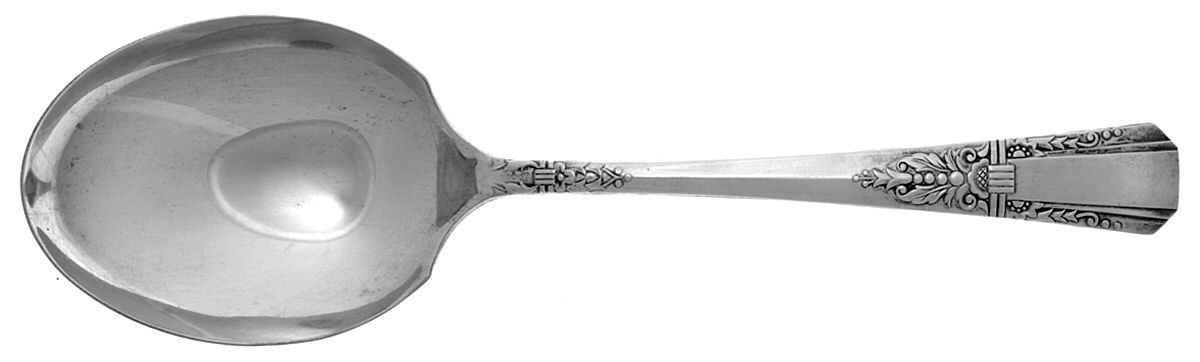 Debonair (Silverplate, 1938) Solid Smooth Casserole Spoon by Oneida Silver-1