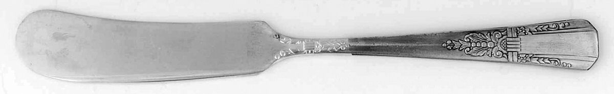 Debonair (Silverplate, 1938) Flat Handle Butter Spreader by Oneida Silver-1