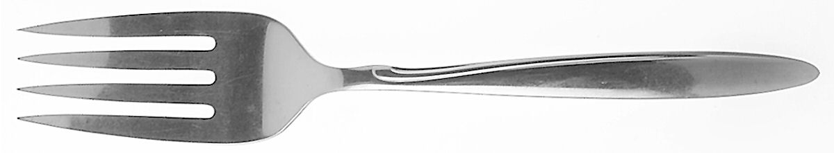 Delmar-Taper (Stainless) Medium Solid Cold Meat Serving Fork by Oneida Silver-1