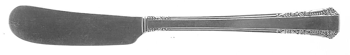 Del Mar (Silverplate, 1939) Flat Handle Butter Spreader by Oneida Silver-1