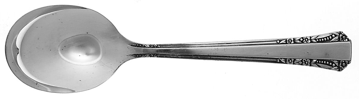 Del Mar (Silverplate, 1939) Straight Handle Baby Spoon by Oneida Silver-1