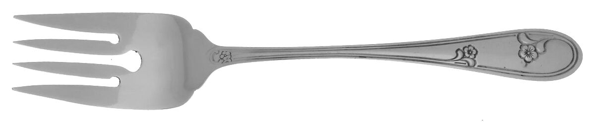Devon (Stainless) Medium Solid Cold Meat Serving Fork by Oneida Silver-1