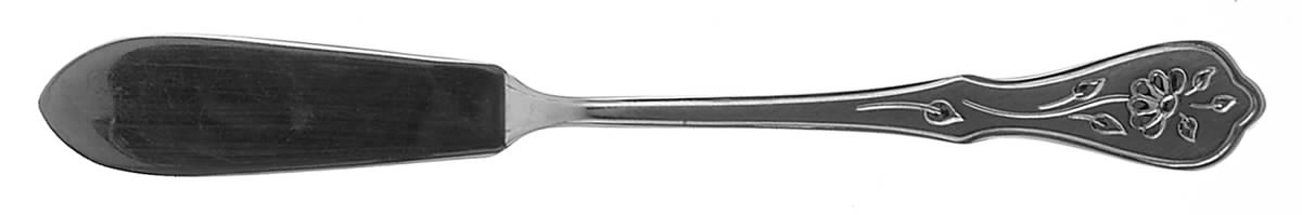 Dighton Rose (Stainless) Flat Handle Master Butter Knife by Oneida Silver-1