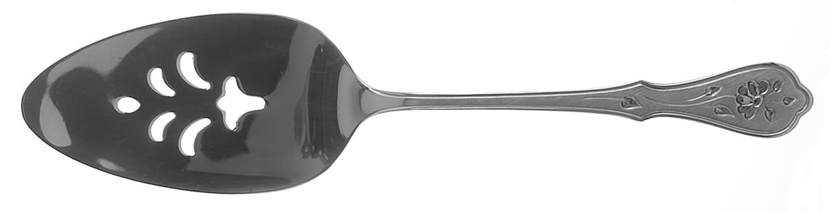 Dighton Rose (Stainless) Pierced All Stainless Pie Server by Oneida Silver-1