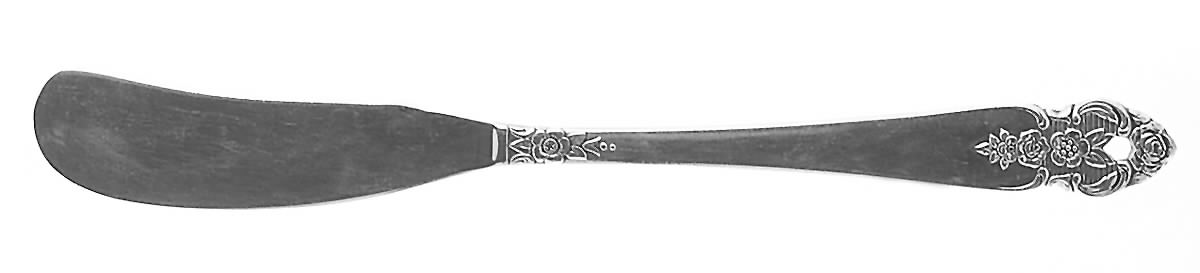 Distinction (Silverplate, 1951) Flat Handle Butter Spreader by Oneida Silver-1