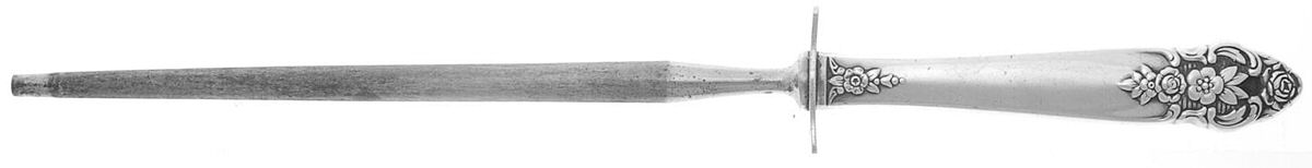 Distinction (Silverplate, 1951) Small Steel Rod Sharpener Knife by Oneida Silver-1
