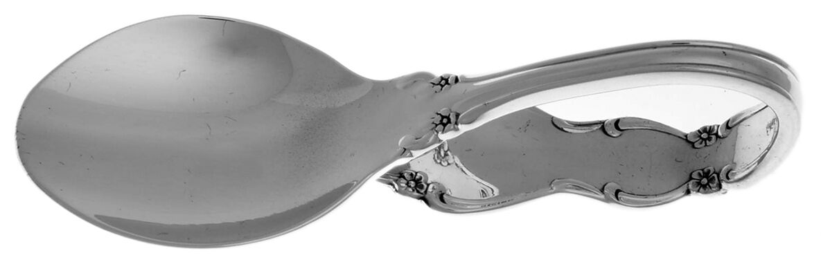Dover (Sterling, 1968) Baby Spoon with Curved Handle HC by Oneida Silver-1