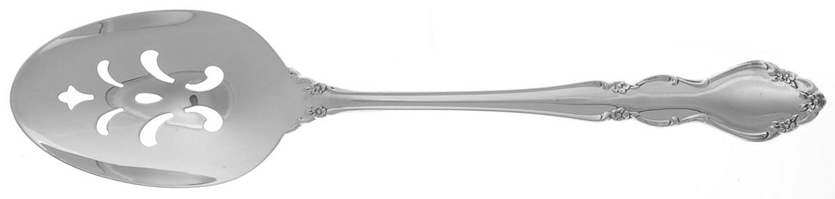 Dover (Sterling, 1968) Pierced Tablespoon (Serving Spoon) by Oneida Silver-1