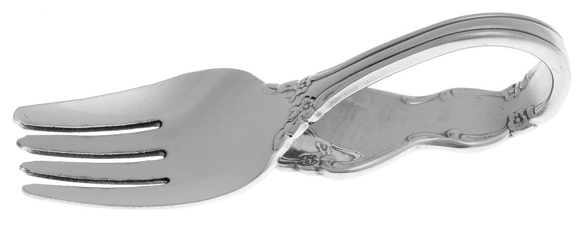 Dover (Stainless) Baby Fork with Curved Handle HC by Oneida Silver-1