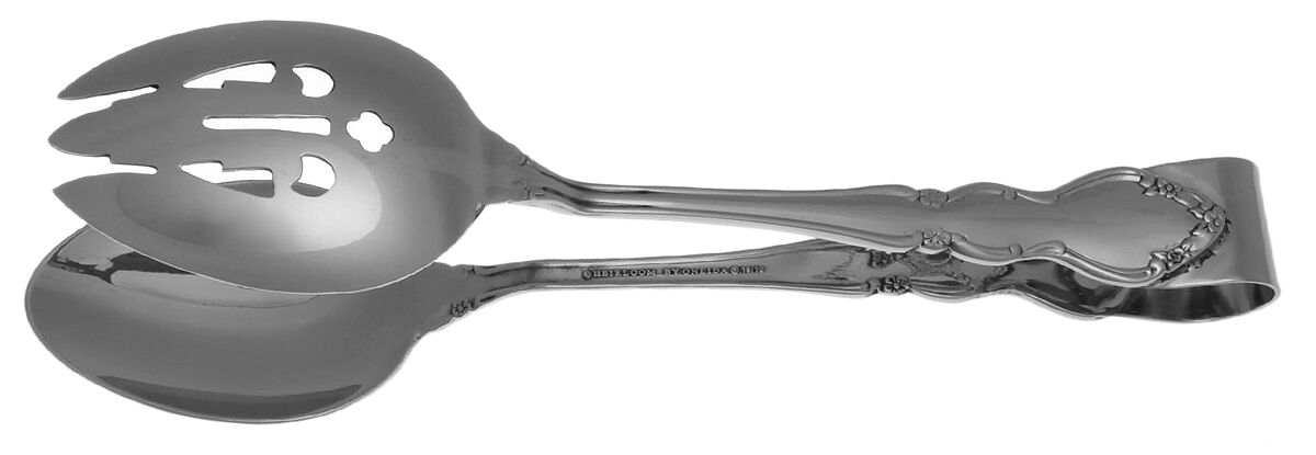 Dover (Stainless) Salad Tongs Solid HC by Oneida Silver-1