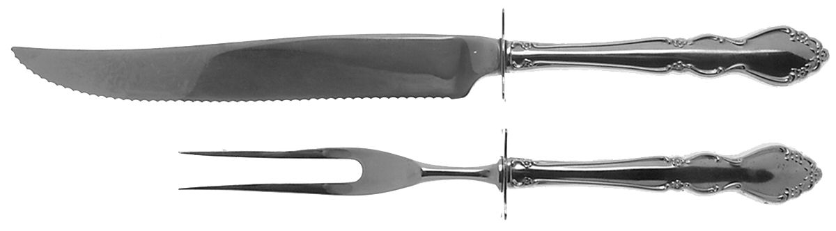 Dover (Stainless) Small Stainless Blade 2-Piece Steak Carving Set by Oneida Silver-1