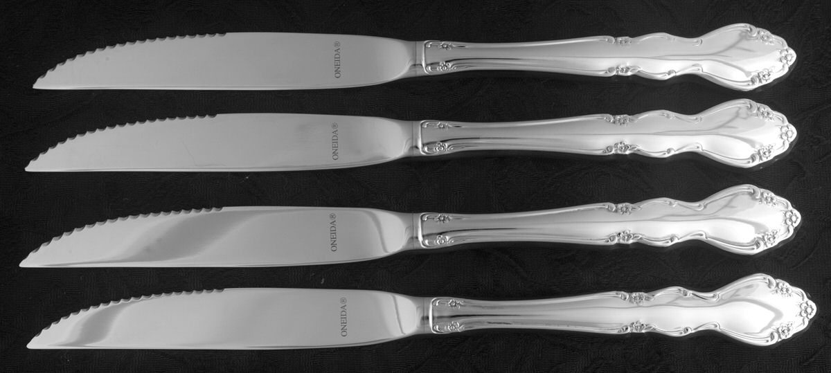 Dover (Stainless) Individual Steak Knife Hlw Handle - Set of 4 by Oneida Silver-1