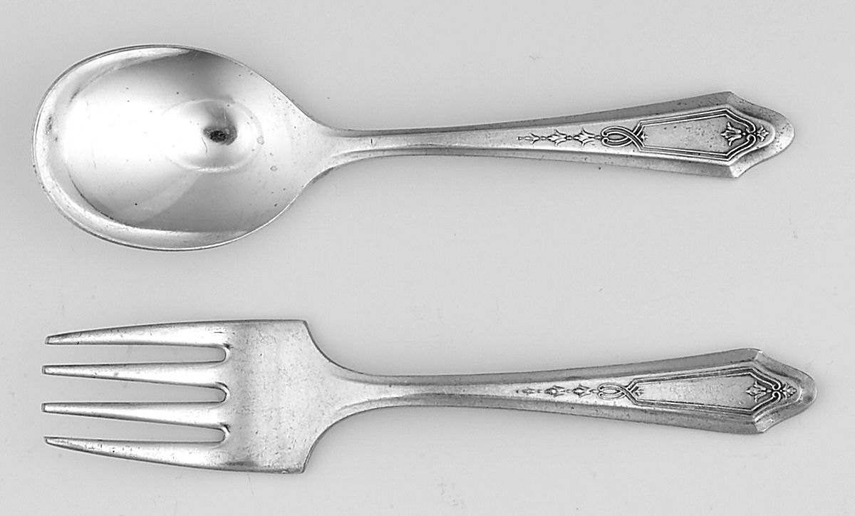 Duchess (Silverplate, 1923) 2 Pc Baby Set (BF, BS) by Oneida Silver-1