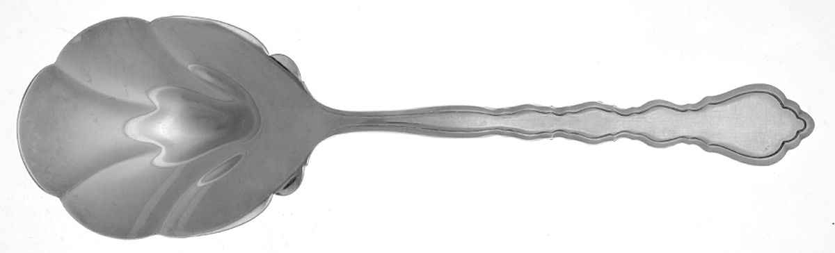 Duet (Silverplate, 1980) Solid Shell Casserole Spoon by Oneida Silver-1