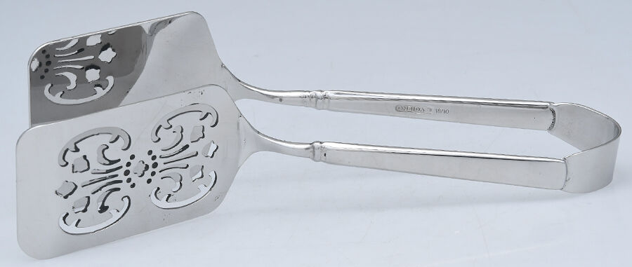 Easton (Stainless) Asparagus Tongs Serving Stainless HC by Oneida Silver-1