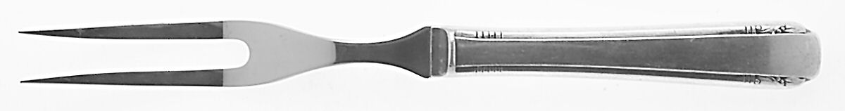 Elaine (Silverplate, 1926) Small Steak Carving Fork with Stainless Prongs by Oneida Silver-1