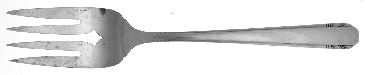 Elaine (Silverplate, 1926) Medium Solid Cold Meat Serving Fork by Oneida Silver-1
