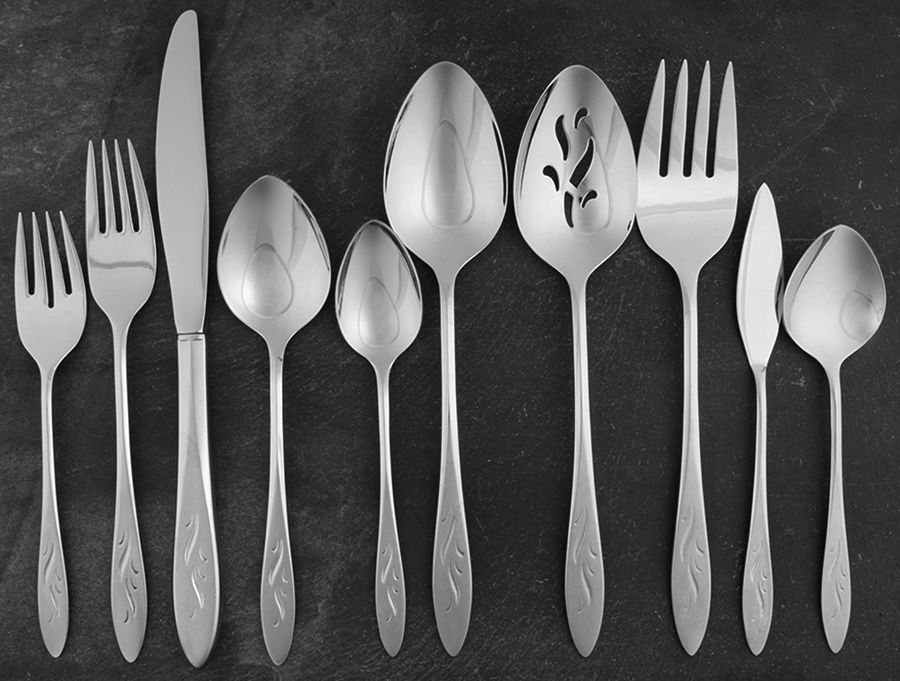 Ember Glow (Stainless, Burnished Handle) 45 Piece Starter Set by Oneida Silver-1