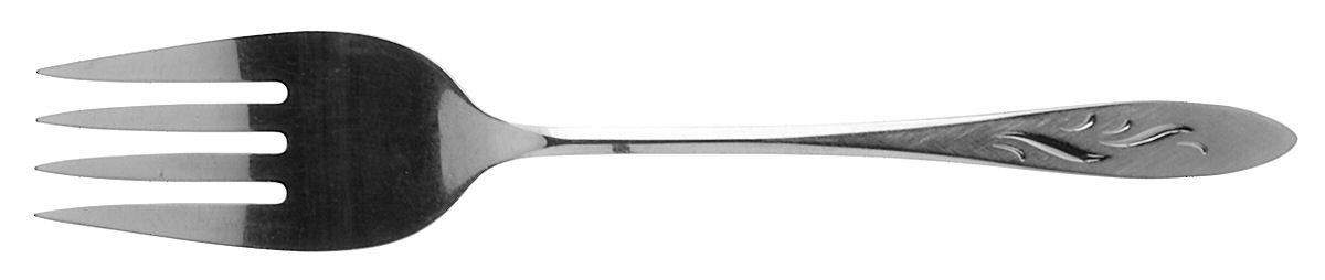 Ember Glow (Stainless, Burnished Handle) Medium Solid Cold Meat Serving Fork by Oneida Silver-1