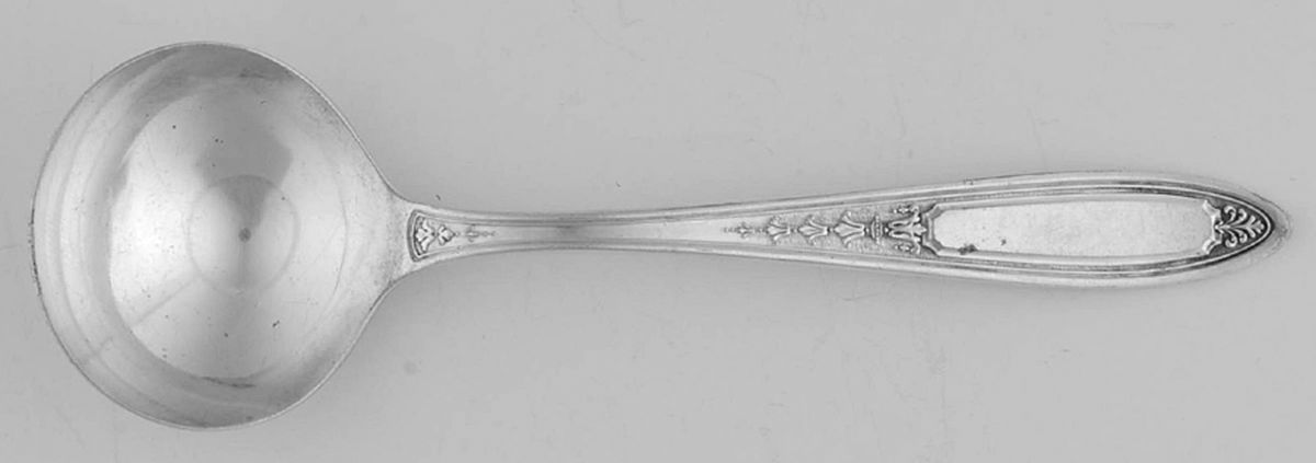 Enchantment-Bounty (Silverplate 1929) Round Bowl Soup Spoon (Bouillon) by Oneida Silver-1