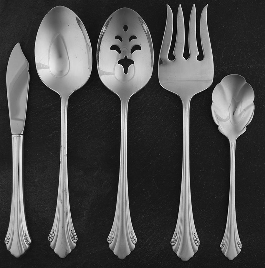 Enchantment (Silverplate, 1985) 5 Piece Hostess Set by Oneida Silver-1