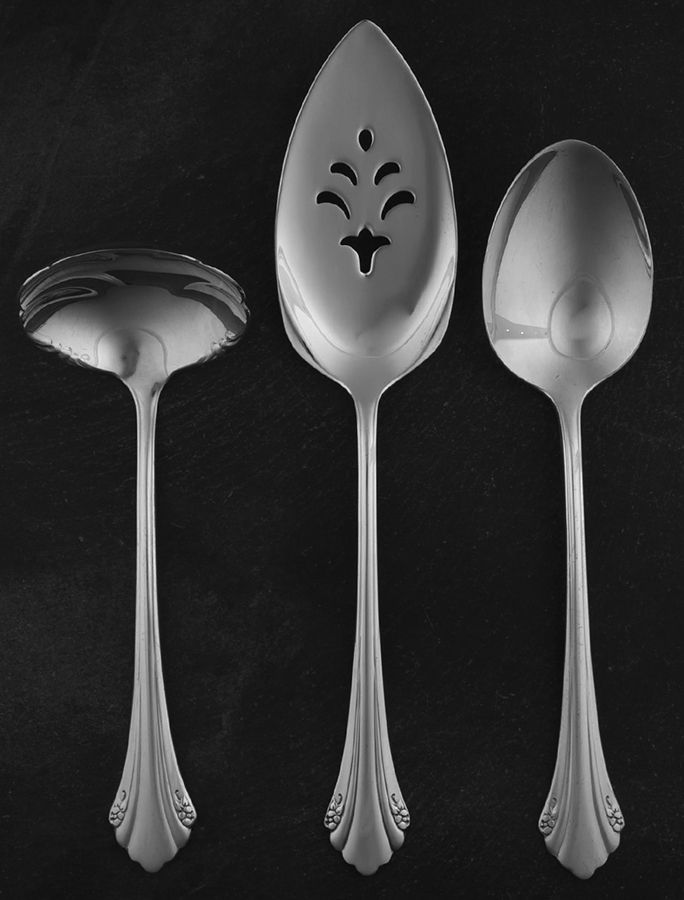 Enchantment (Silverplate, 1985) 3 Piece Completer Set by Oneida Silver-1