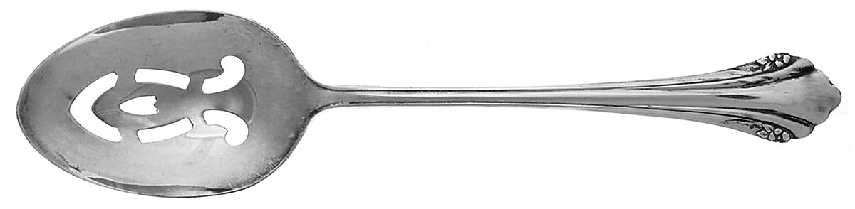 Enchantment (Silverplate, 1985) Pierced Tablespoon (Serving Spoon) by Oneida Silver-1