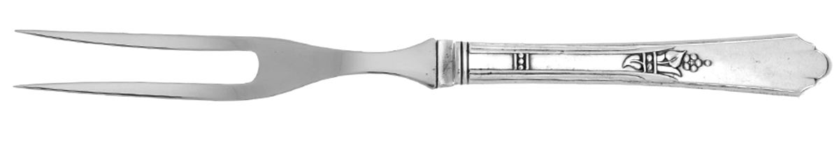 Encore (Silverplate, 1934) Small Steak Carving Fork with Stainless Prongs by Oneida Silver-1