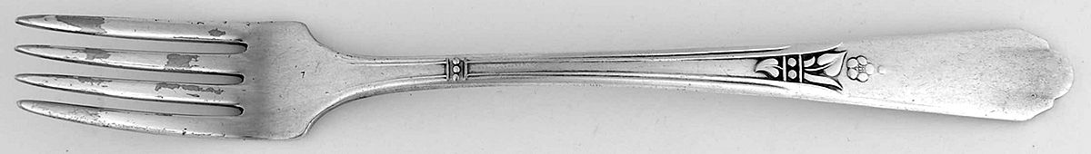 Encore (Silverplate, 1934) Grille Fork (Viande) by Oneida Silver-1