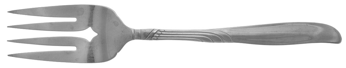 Encore (Stainless, Wm A Rogers) Medium Solid Cold Meat Serving Fork by Oneida Silver-1