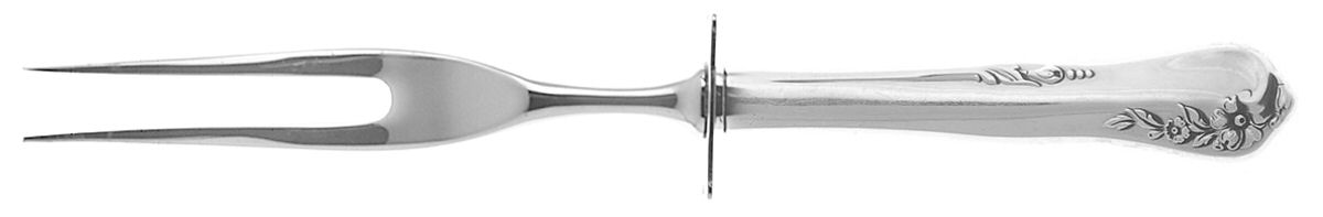 Engagement (Sterling, 1952, No Monograms) Small Steak Carving Fork with Stainless Prongs by Oneida Silver-1