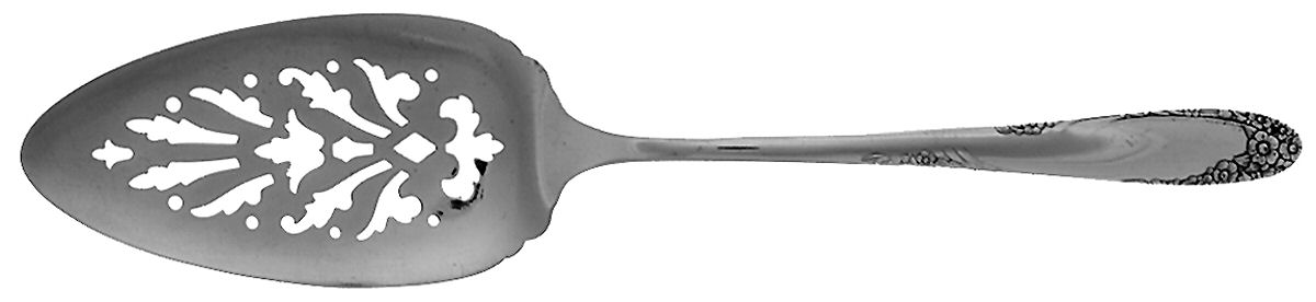 English Garden (Silverplate, 1949) Solid Pierced Pie Server by Oneida Silver-1