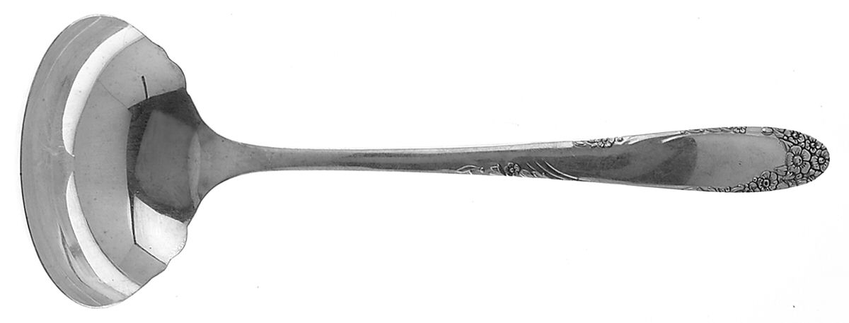 English Garden (Silverplate, 1949) Solid Gravy Ladle by Oneida Silver-1