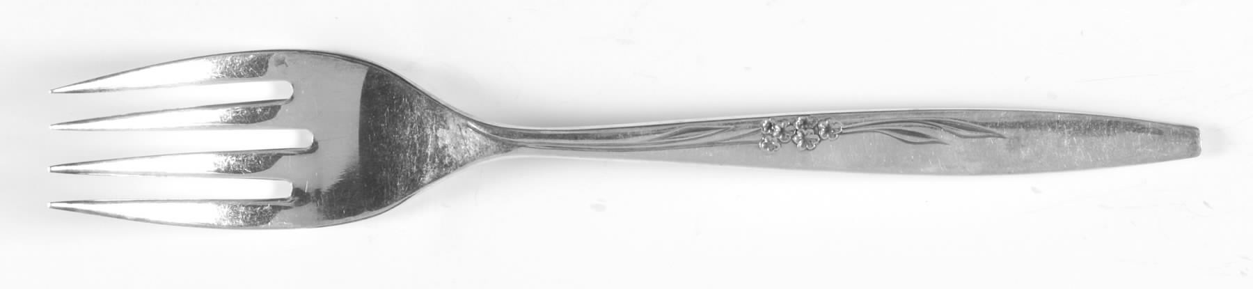 Enchantment-Gentle Rose (Silverplate, 1960) Individual Salad Fork by Oneida Silver-1