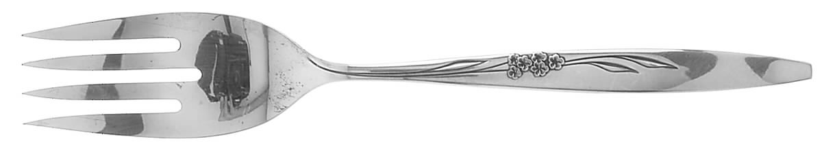 Enchantment-Gentle Rose (Silverplate, 1960) Medium Solid Cold Meat Serving Fork by Oneida Silver-1